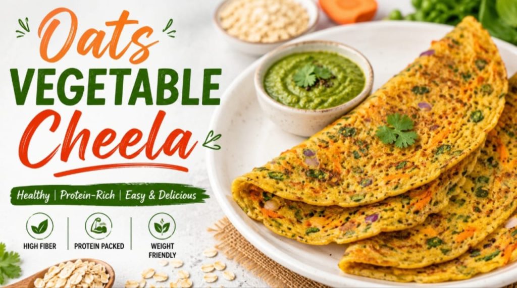 Healthy Oats Vegetable Cheela 🥗🌿
